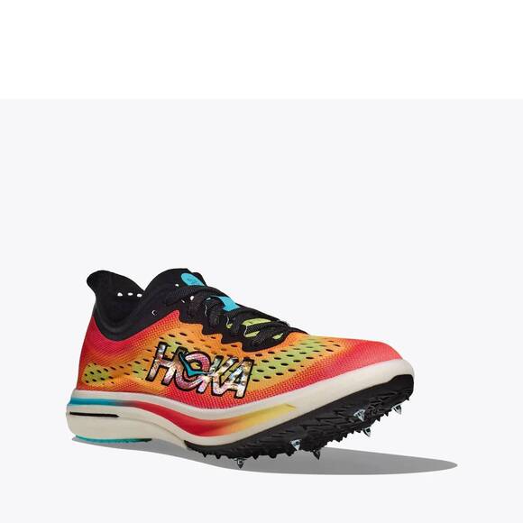 NEW HOKA men\'s cielo flyx racing shoes in black / yuzu main image 8